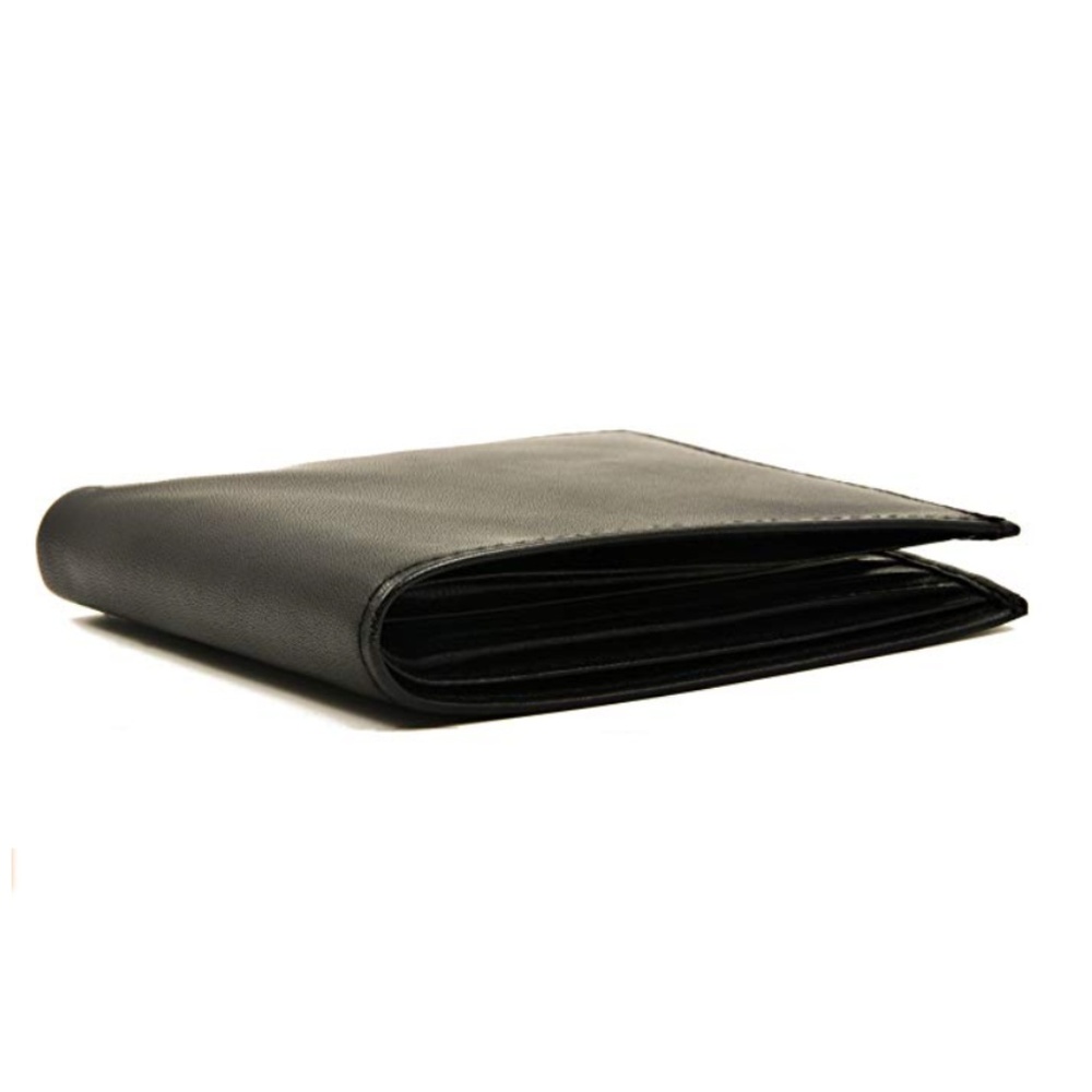 NWT Black Leather RFID Blocking Slim Men's Wallet